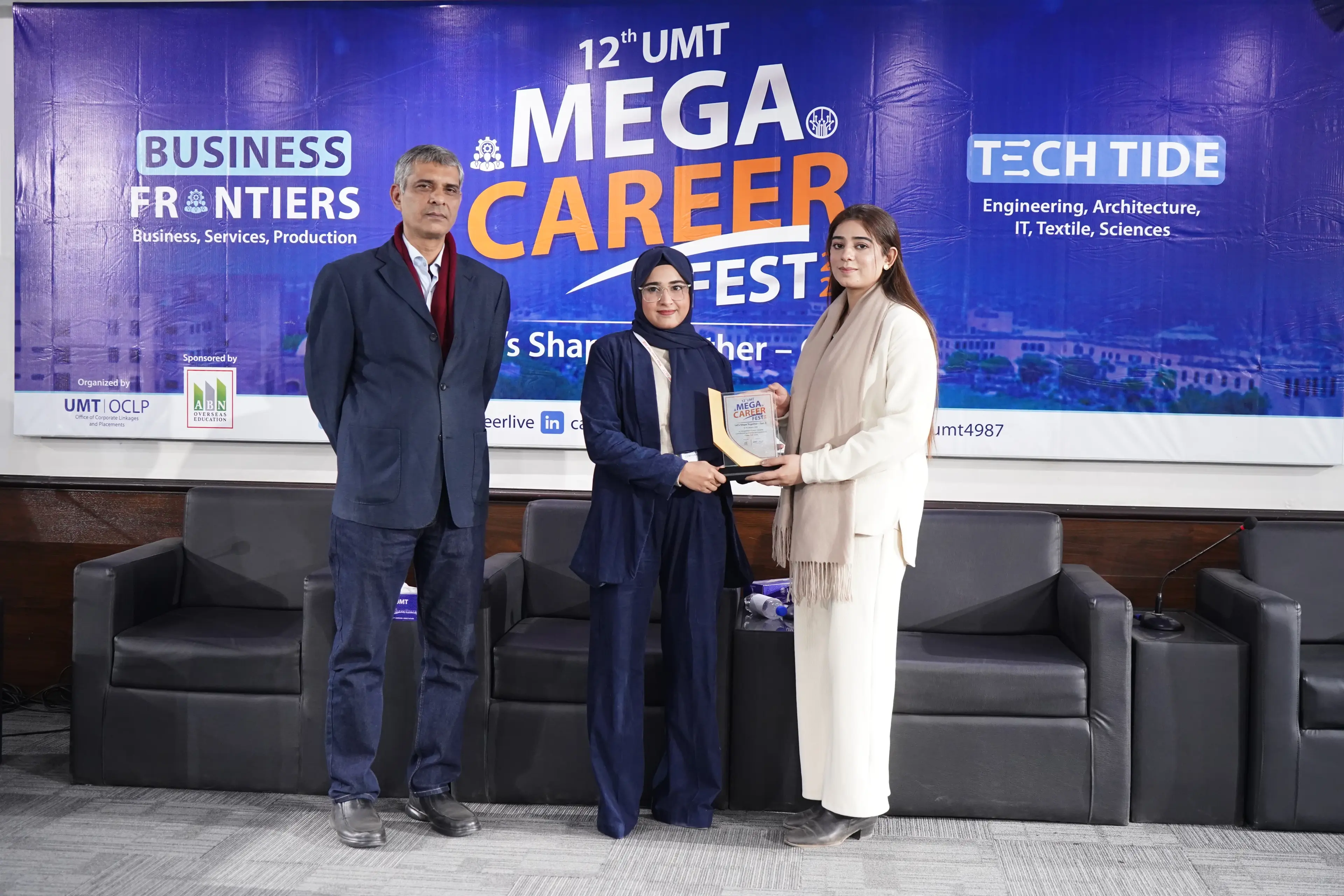 Award presentation at the 12th UMT Mega Career Fest